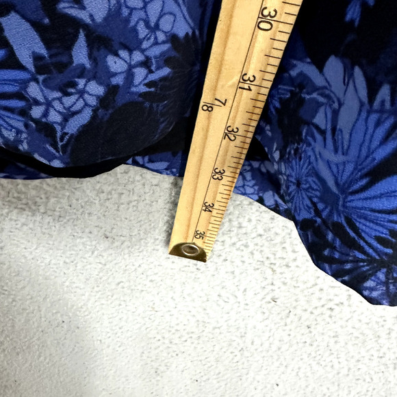 Banana Republic Sheath Dress Womens 8 Blue Floral Sleeveless V Neck Resort Boho - Picture 5 of 7